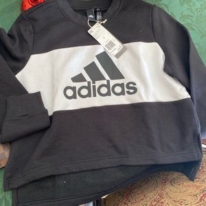 Adidas crew sweatshirt black and white